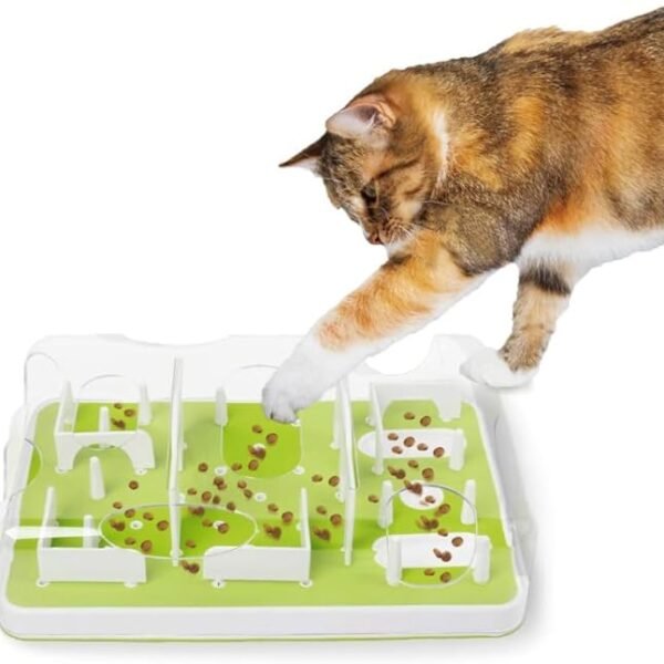 Interactive Cat Puzzle Feeder & Slow Feed Toy – Mental Stimulation Treat Dispenser Maze for Indoor Cats, Enrichment & Cat Food Toy