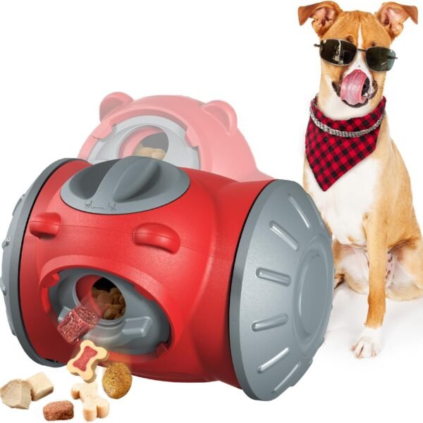Interactive Dog Toy, Treat Dispenser Toy, Adjustable Food Dispenser, Slow Feeder for Small and Medium Dogs